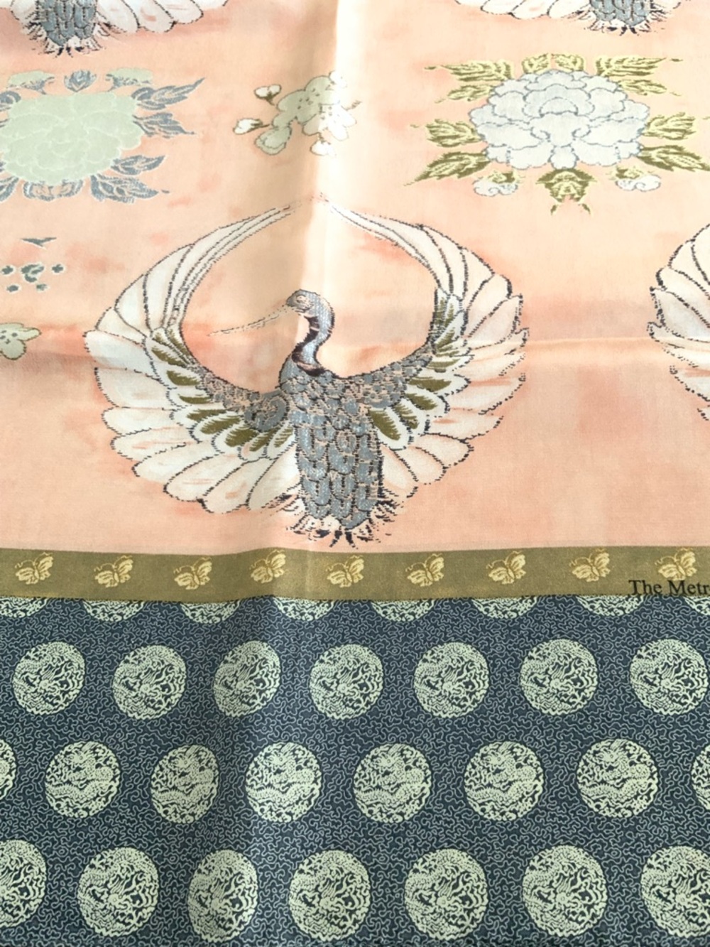 The MET 100% Silk Crane Scarf
